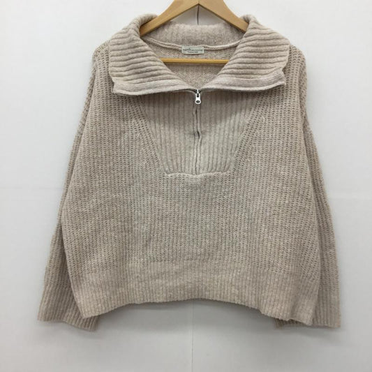 アースミュージックアンドエコロジー earth music&ecology ニット、セーター 長袖 1B14L2C1140 FREE 無地 ベージュ / ベージュ /  レディース USED 古着 中古 10144408