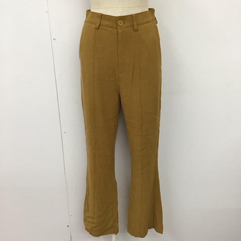 ジーナシス JEANASIS ボトムス ボトムス JS050642MC バックスリットフレアパンツ M 無地 マスタード / マスタード /  レディース USED 古着 中古 10116507
