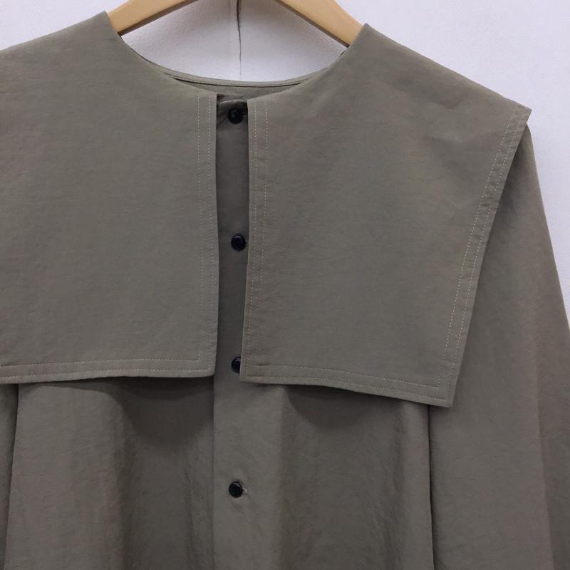 ロペピクニック ROPE  PICNIC シャツ、ブラウス 長袖 GDH-52110-B セーラーカラーブラウス 38 無地 茶 / ブラウン /  レディース USED 古着 中古 10144630