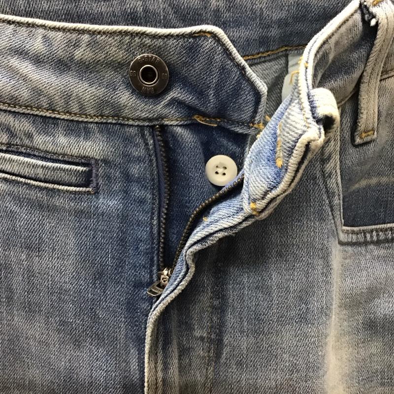 ジースターロゥ G-STAR RAW パンツ デニム、ジーンズ デニムパンツ ストレートパンツ ワイドパンツ カジュアルパンツ 34 無地 インディゴ / インディゴ /  メンズ USED 古着 中古 10113593