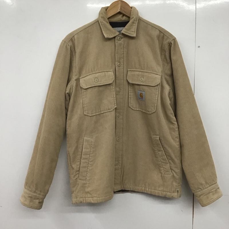 カーハート Carhartt ジャケット、上着 ジャンパー、ブルゾン カジュアルジャケット アウター カラージャケット コーデュロイジャケット S ロゴ、文字 ベージュ / ベージュ /  メンズ USED 古着 中古 10148361