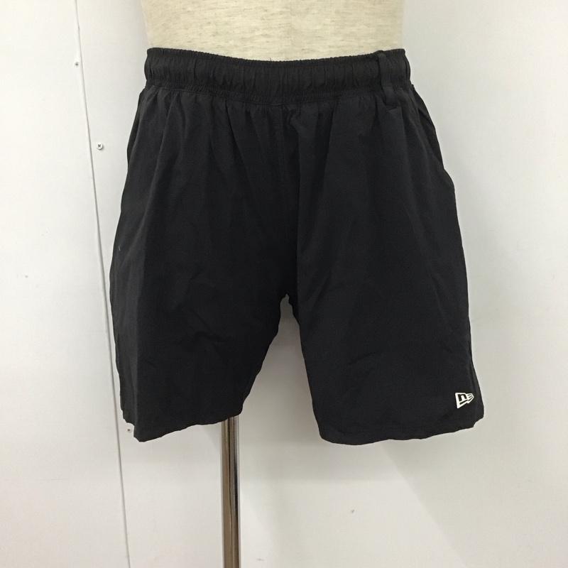 ニューエラ NEW ERA パンツ ショートパンツ L ロゴ、文字 黒 / ブラック /  メンズ USED 古着 中古 10108019