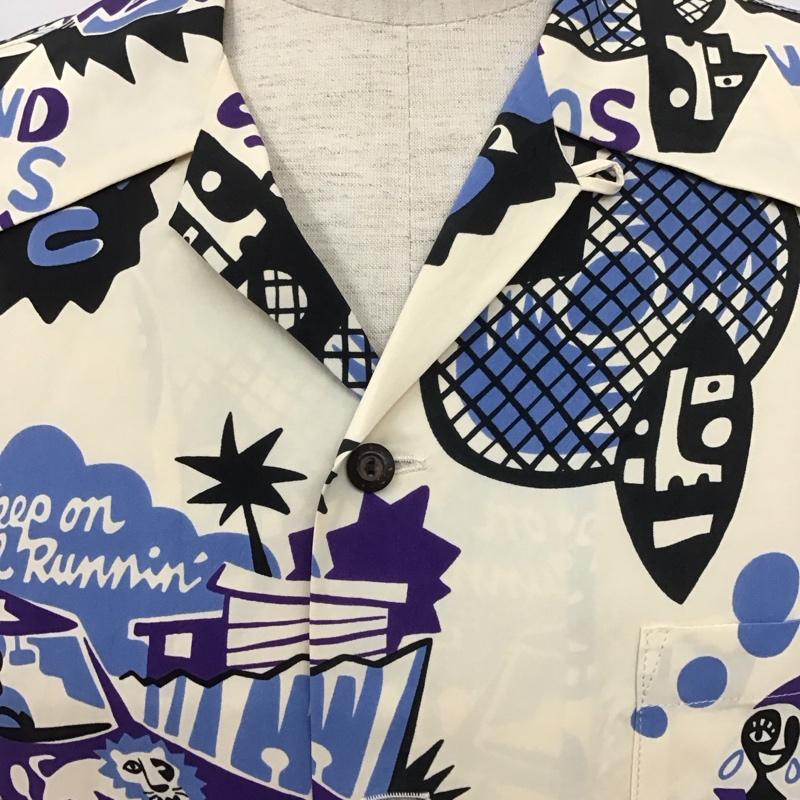 ビッグジョン Big John シャツ、ブラウス 半袖 MS02KADS 70周年 200枚限定 アロハシャツ ハワイアンシャツ 半袖シャツ L プリント ベージュ / ベージュ /  メンズ USED 古着 中古 10106768