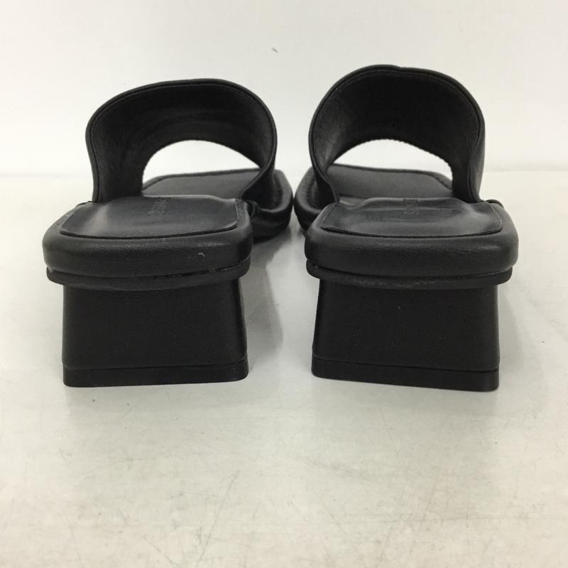 ジーナシス JEANASIS サンダル サンダル スクエアアシメミュールサンダル L 無地 黒 / ブラック /  レディース USED 古着 中古 10144832