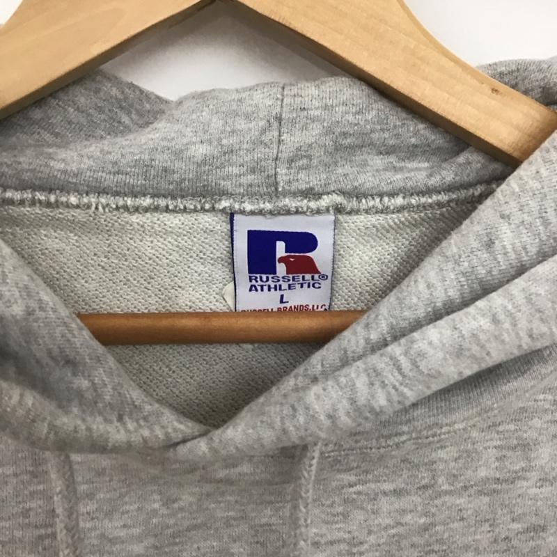 ラッセルアスレティック Russell Athletic パーカー 長袖 長袖パーカー プルオーバーパーカー スウェット L ロゴ、文字 灰 / グレー /  メンズ USED 古着 中古 10149102