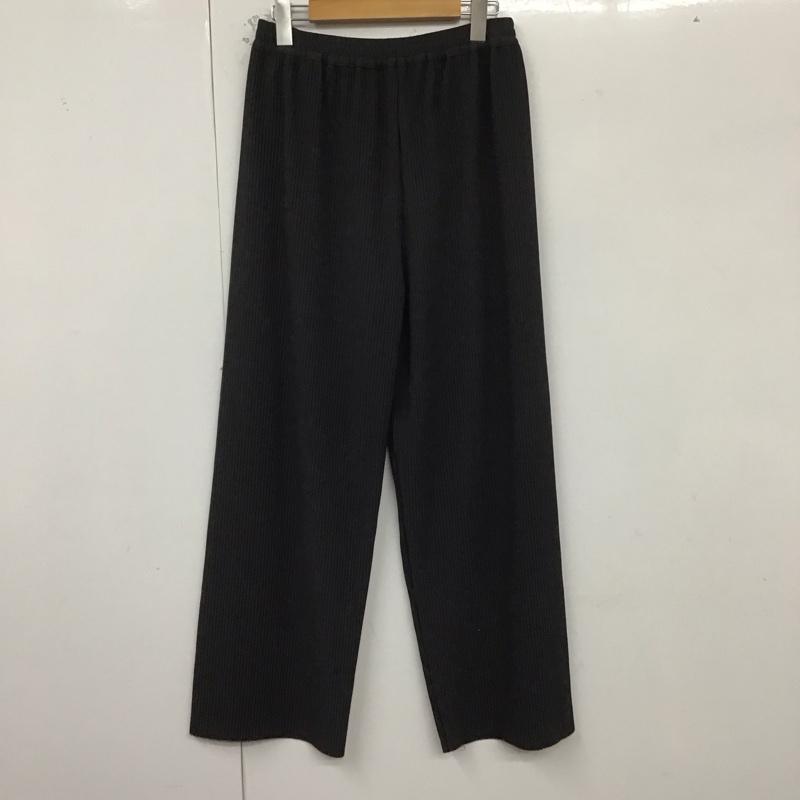 ロペピクニック ROPE  PICNIC ボトムス ボトムス GDS-11280-A セルフカットプリーツパンツ イージーパンツ 38 無地 ダークグレー / ダークグレー /  レディース USED 古着 中古 10129133