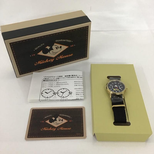 ディズニー Disney 腕時計 アナログ（クォーツ式） ミッキーマウス キャラクター 黒 / ブラック /  レディース USED 古着 中古 10135140