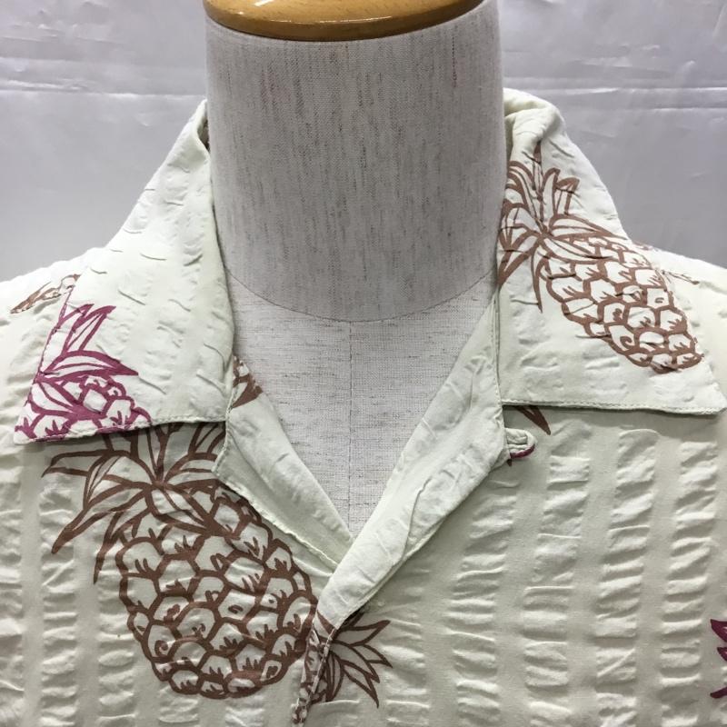 古着 USED シャツ、ブラウス 半袖 半袖 M プリント ベージュ / ベージュ /  メンズ USED 古着 中古 10108281