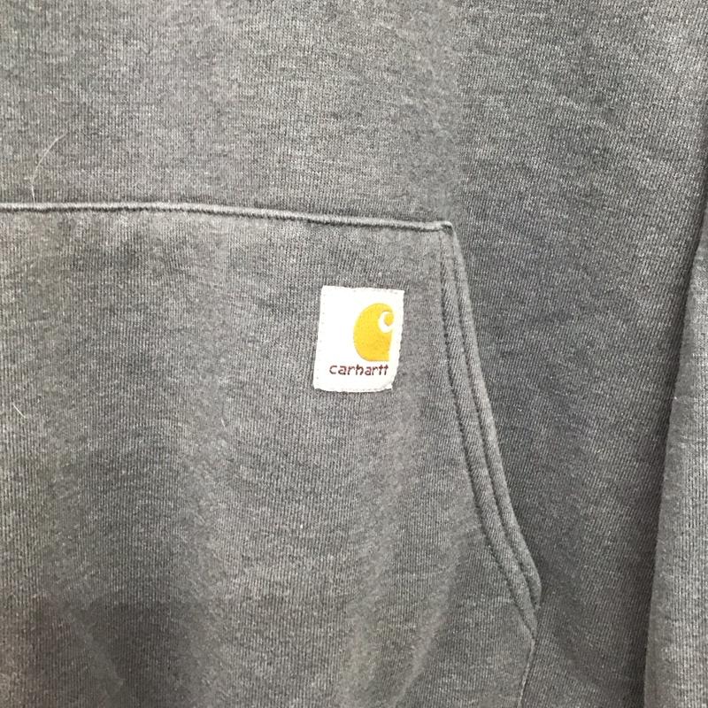 カーハート Carhartt パーカー 長袖 長袖パーカー プルオーバーパーカー スウェット L ロゴ、文字 灰 / グレー /  メンズ USED 古着 中古 10132188
