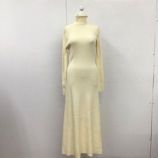 ザラ ZARA ワンピース ロングスカート 3519 003 733 タートルネック リブ L 無地 オフホワイト / オフホワイト /  レディース USED 古着 中古 10109410