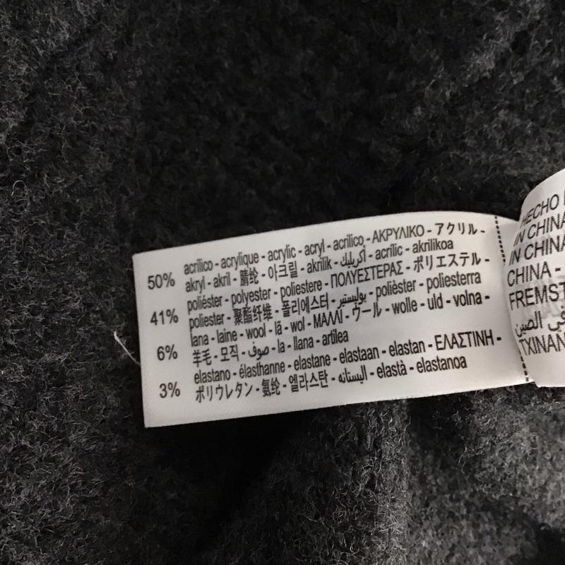 ザラ ZARA カーディガン 長袖 5536 153 807 クルーネック ショート丈 クロップド丈 XS 無地 ダークグレー / ダークグレー /  レディース USED 古着 中古 10143790