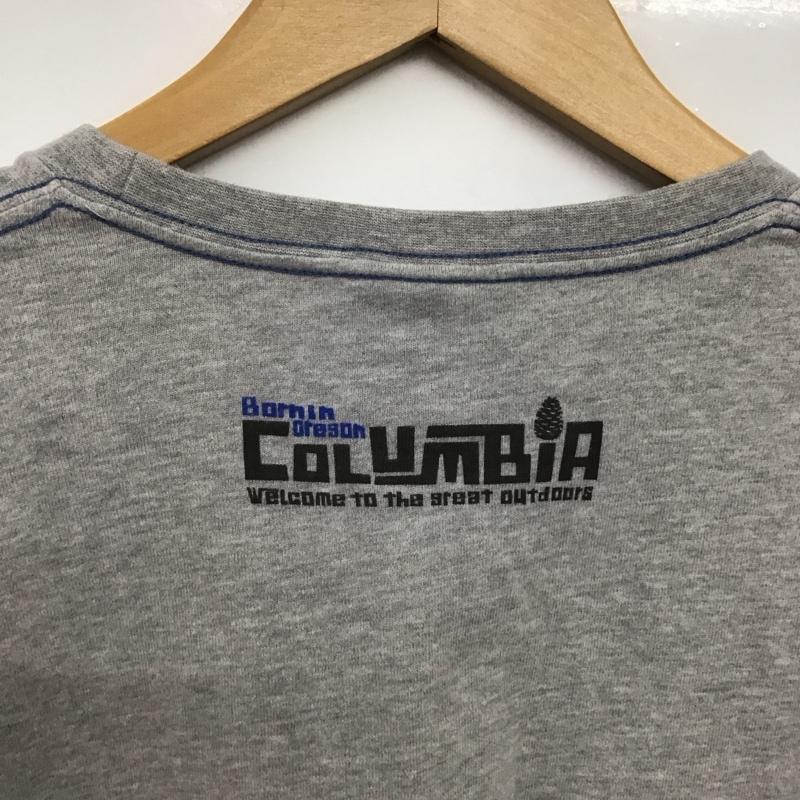 コロンビア Columbia カットソー 長袖 長袖カットソー プリントカットソー クルーネック M プリント 灰 / グレー /  メンズ USED 古着 中古 10148147