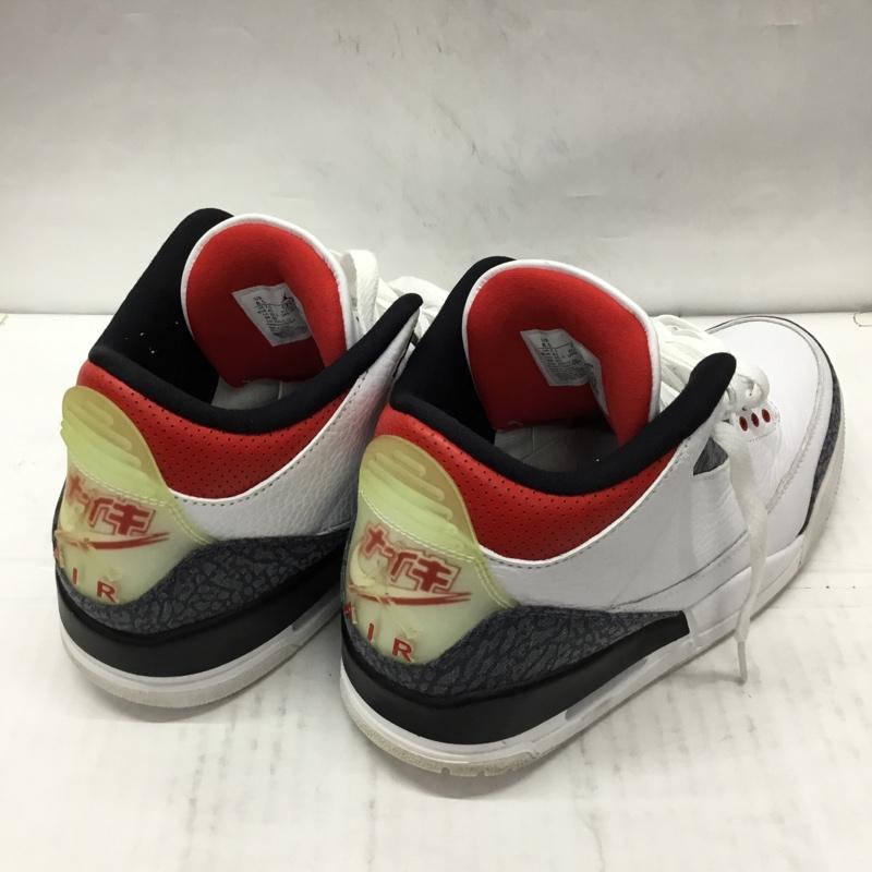 ナイキ NIKE スニーカー スニーカー CZ6433 100 AIR JORDAN 3 RETRO SE-T カタカナ 26.5cm 箱有 26.5cm ロゴ、文字 白 / ホワイト / X 黒 / ブラック / X 赤 / レッド /  メンズ USED 古着 中古 10107846