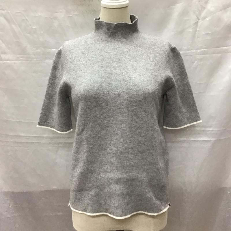 ザラニット ZARA KNIT ニット、セーター 半袖 6254 133 802 スタンドネック S 無地 灰 / グレー /  レディース USED 古着 中古 10118395