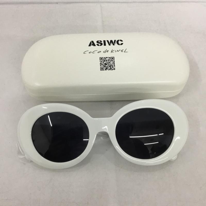 ASIWC ASIWC めがね・サングラス サングラス COCO DE KIMEL ケース付き ロゴ、文字 白 / ホワイト / X 黒 / ブラック /  レディース USED 古着 中古 10145507