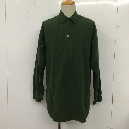 ミリタリー ミリタリー シャツ、ブラウス 長袖 長袖シャツ ミリタリーシャツ プルオーバーシャツ カラーシャツ 無地 カーキ / カーキ /  メンズ USED 古着 中古 10110722