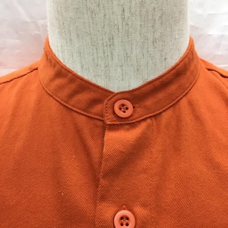 ジャーナルスタンダード JOURNAL STANDARD シャツ、ブラウス 長袖 長袖シャツ ノーカラーシャツ ポケットシャツ 長袖カットソー S 無地 橙 / オレンジ /  メンズ USED 古着 中古 10118626