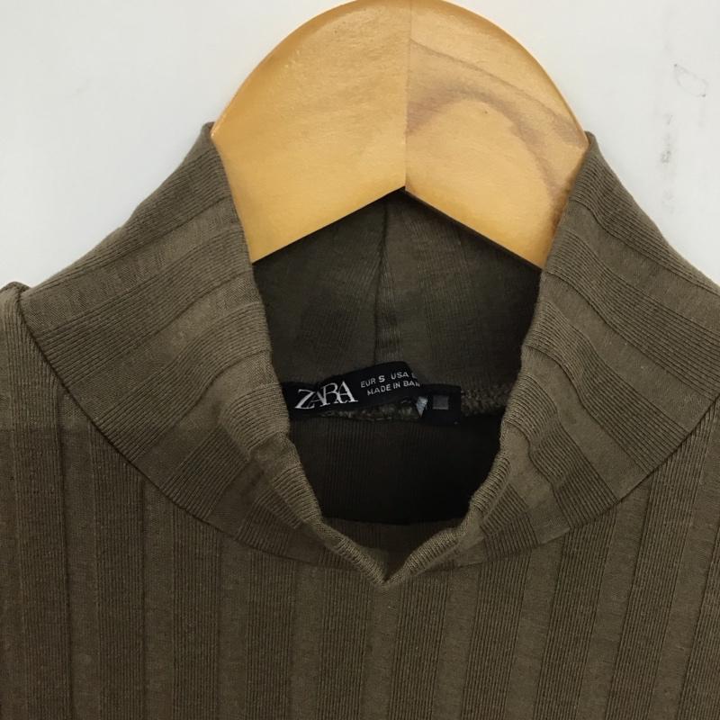 ザラ ZARA ワンピース ロングスカート 半袖ニットワンピース タイトワンピース ストレッチ S 無地 茶 / ブラウン /  レディース USED 古着 中古 10142075