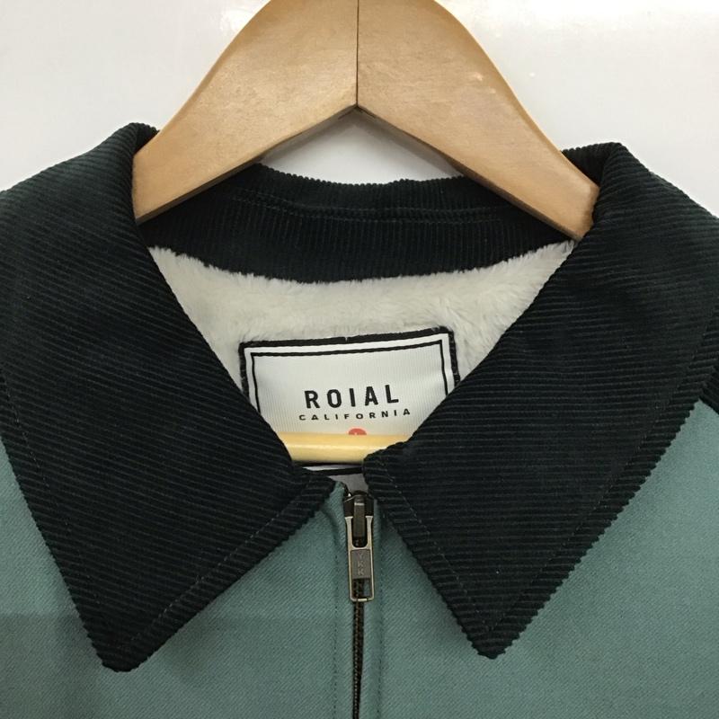 ロイヤル roial ジャケット、上着 ジャケット、ブレザー ジップアップジャケット アウター カラージャケット L ロゴ、文字 緑 / グリーン /  メンズ USED 古着 中古 10146740