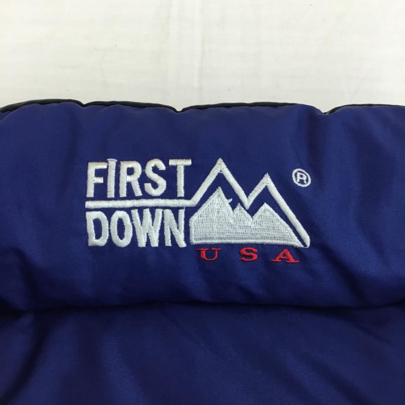 ファーストダウン FIRST DOWN ジャケット、上着 ダウンジャケット FD-74255 リバーシブル　ダウンジャケット M ロゴ、文字 黒 / ブラック / X 青 / ブルー /  メンズ USED 古着 中古 10138298