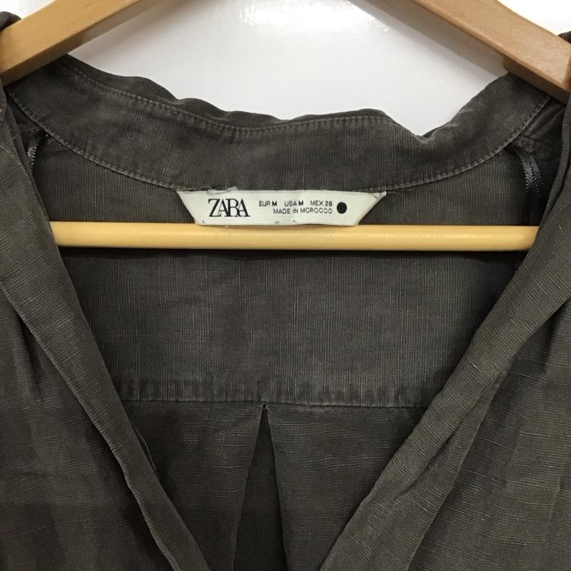 ザラ ZARA シャツ、ブラウス 長袖 M 無地 チャコールグレー / チャコールグレー /  レディース USED 古着 中古 10139397