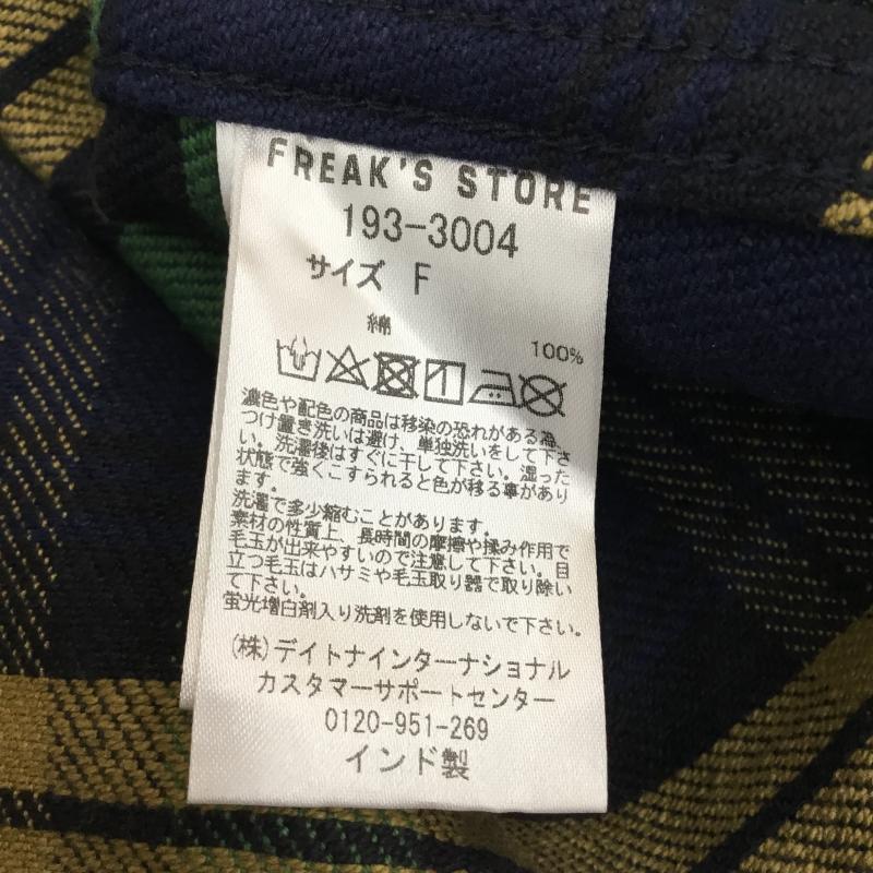 フリークスストア FREAK S STORE シャツ、ブラウス 長袖 FREE チェック 緑 / グリーン /  レディース USED 古着 中古 10140932