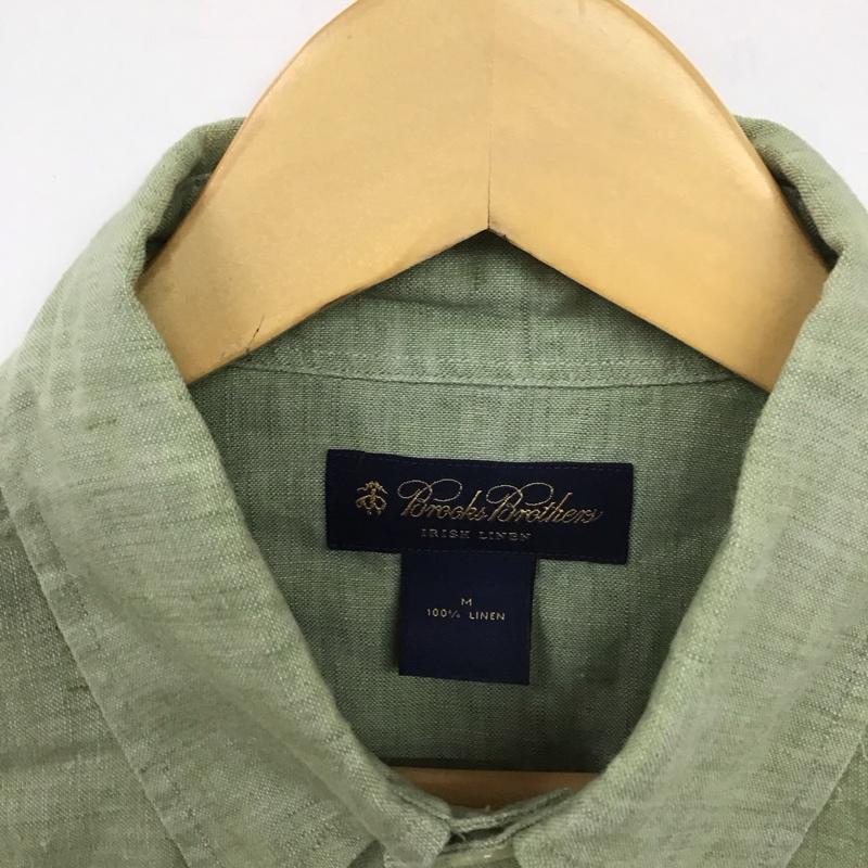 ブルックスブラザーズ BROOKS BROTHERS シャツ、ブラウス 長袖 ボタンダウンシャツ M 無地 カーキ / カーキ /  メンズ USED 古着 中古 10131426