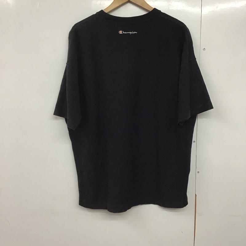 チャンピオン Campion Tシャツ 半袖 c8-m394 半袖Tシャツ 半袖カットソー プリントTシャツ M ロゴ、文字 黒 / ブラック /  メンズ USED 古着 中古 10142615