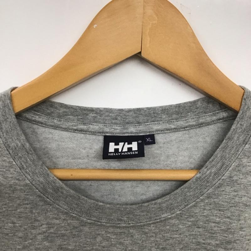 ヘリーハンセン HELLY HANSEN Tシャツ 半袖 hez62006 半袖カットソー プリントTシャツ クルーネックカットソー XL ロゴ、文字 灰 / グレー /  メンズ USED 古着 中古 10132386