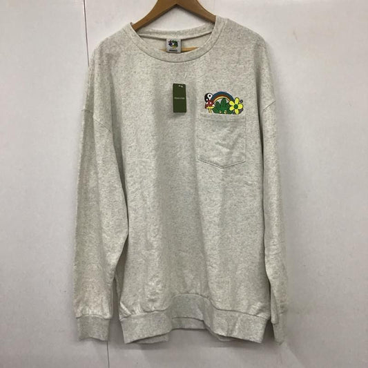 フリークスストア FREAK S STORE トレーナー 長袖 長袖トレーナー スウェット クルーネック プルオーバー XL プリント 灰 / グレー /  メンズ USED 古着 中古 10131611