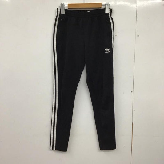 アディダス adidas ボトムス ボトムス ジャージ トラックパンツ M ロゴ、文字 X 無地 黒 / ブラック /  レディース USED 古着 中古 10150189