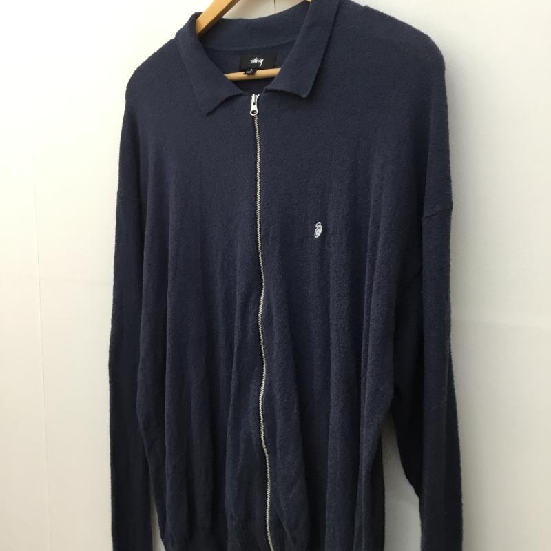 ステューシー STUSSY ジャケット、上着 ジャケット、ブレザー 23ss　LIGHT　WEIGHT　LS　ZIP　POLO L 刺繍 X ワンポイント 紺 / ネイビー /  メンズ USED 古着 中古 10122742
