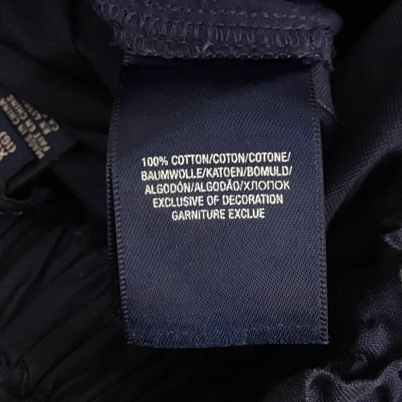 ラルフローレン RALPHLAUREN スカート ミニスカート コットン ギャザー XL ワンポイント 紺 / ネイビー /  レディース USED 古着 中古 10118745