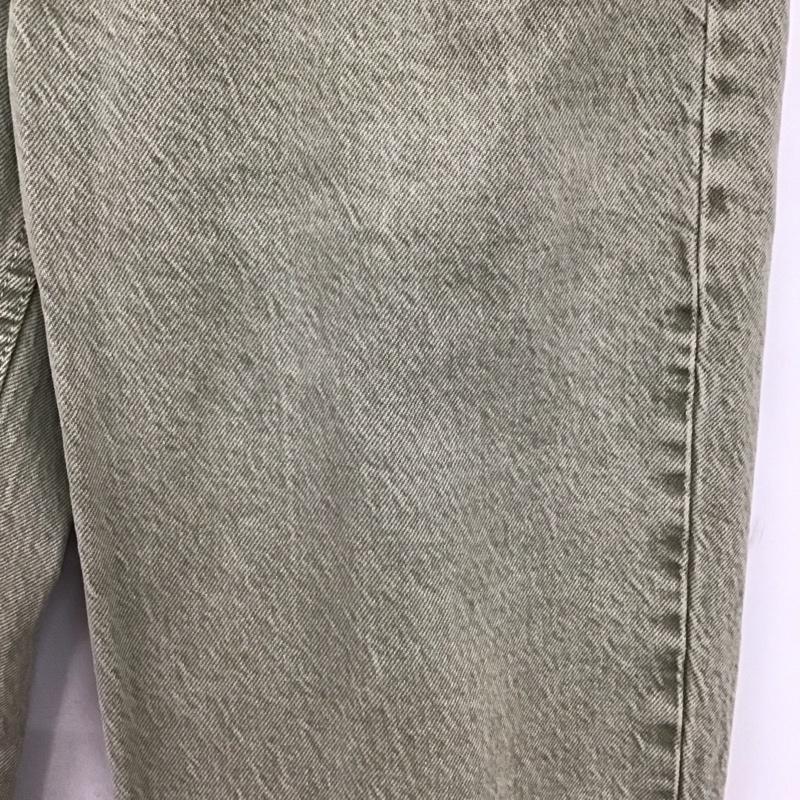 ザラ ZARA パンツ デニム、ジーンズ デニムパンツ ワイドパンツ カジュアルパンツ 38インチ 無地 カーキ / カーキ /  メンズ USED 古着 中古 10149603