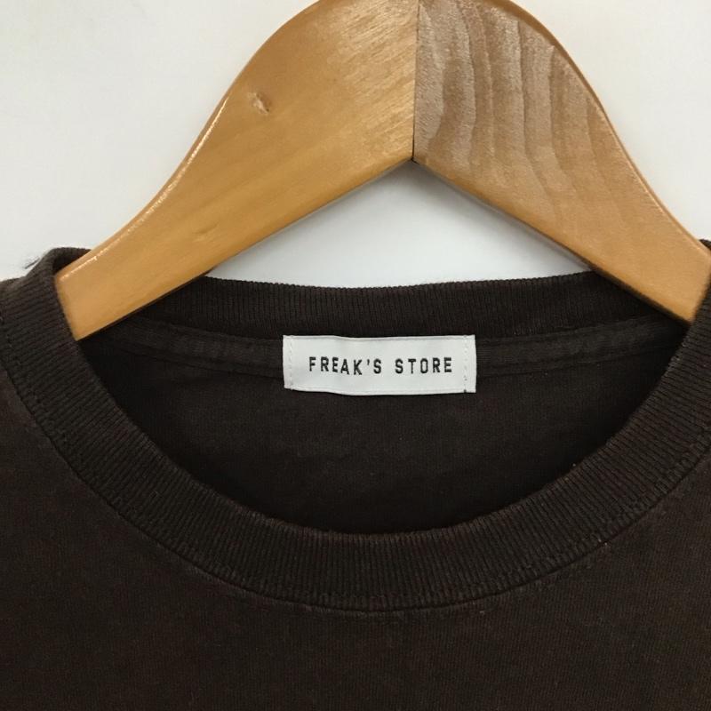 フリークスストア FREAK S STORE Tシャツ 半袖 半袖カットソー プリントTシャツ クルーネックカットソー M ロゴ、文字 茶 / ブラウン /  メンズ USED 古着 中古 10135974