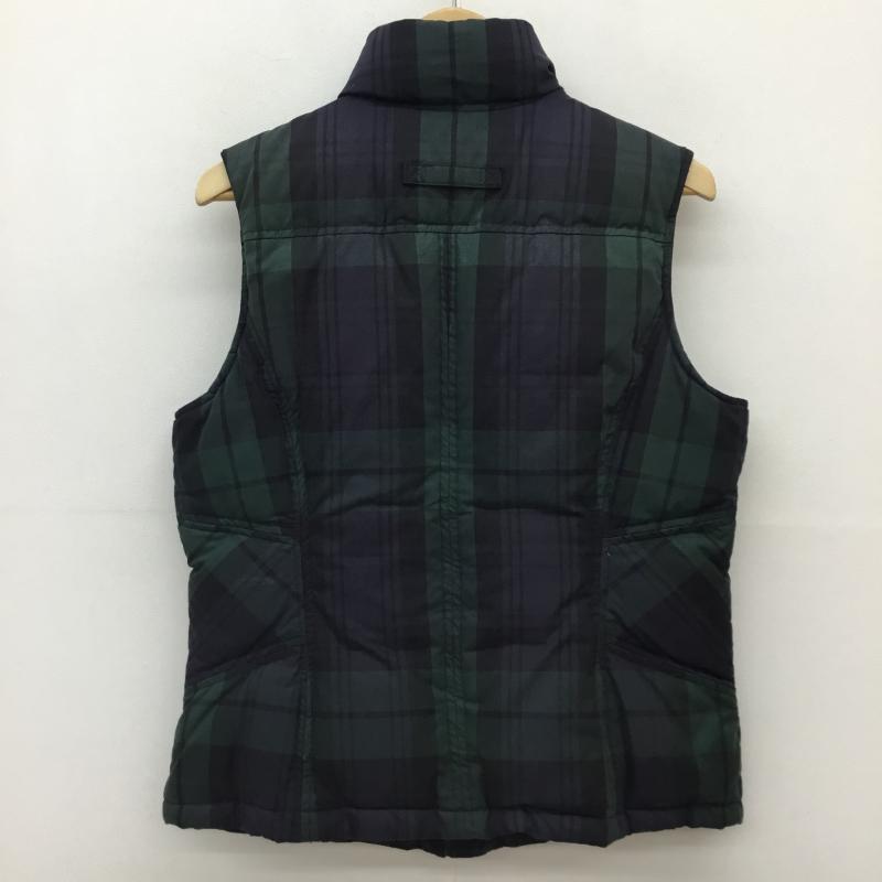 トミーヒルフィガー TOMMY HILFIGER ジャケット、上着 ダウンベスト L チェック 緑 / グリーン /  レディース USED 古着 中古 10141162