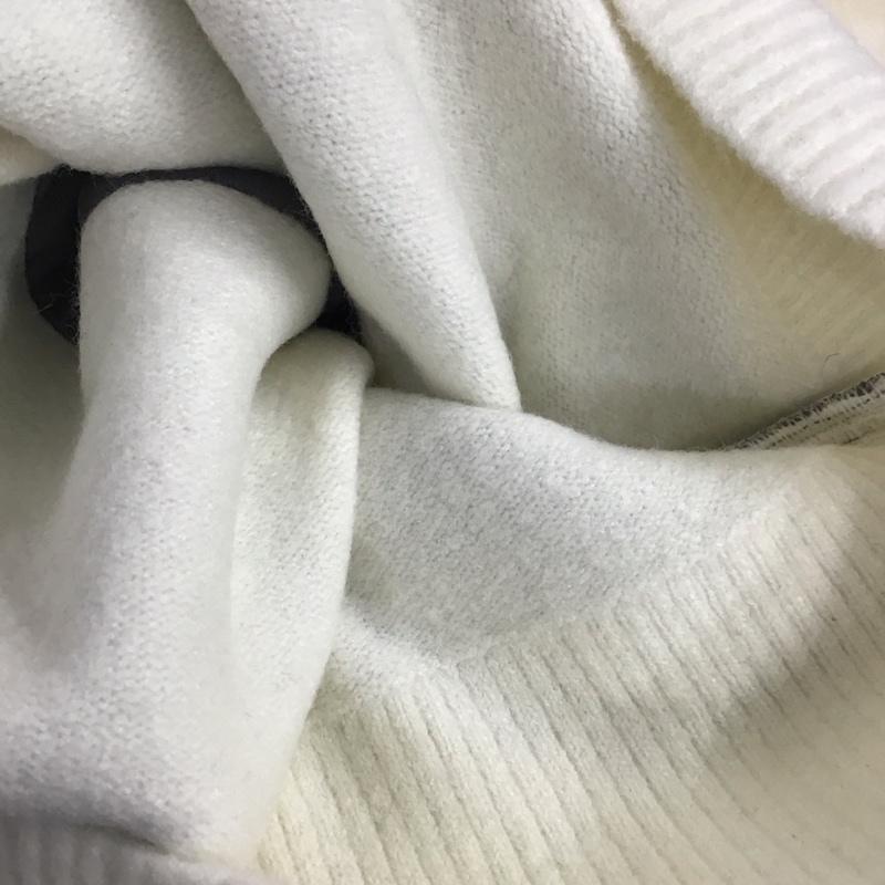 ミラオーウェン Mila Owen ニット、セーター 長袖 長袖ニットカットソー クルーネック セーター 1 ストライプ 白 / ホワイト /  レディース USED 古着 中古 10142452