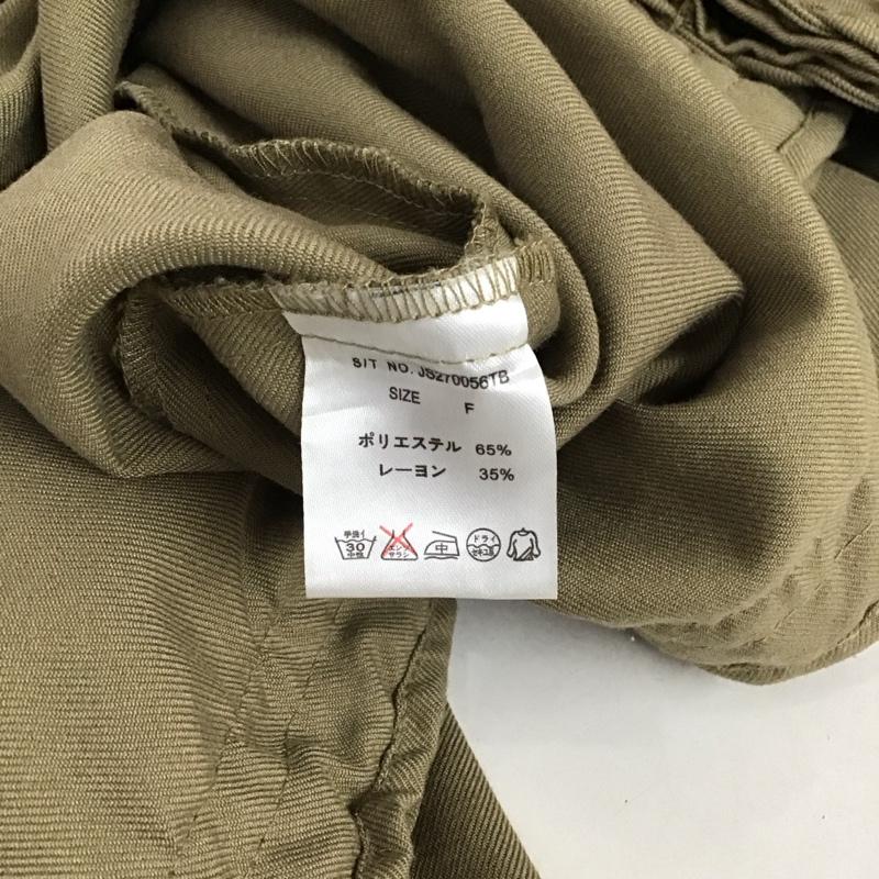 ジーナシス JEANASIS ワンピース ひざ丈スカート FREE 無地 カーキ / カーキ /  レディース USED 古着 中古 10129323