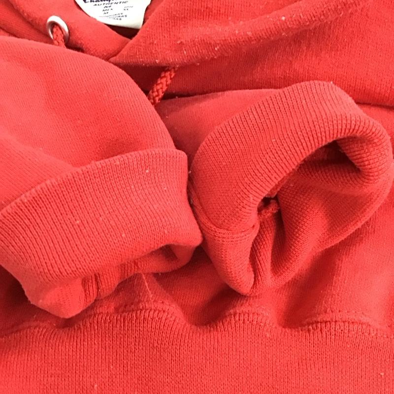 チャンピオン Campion パーカー 長袖 長袖パーカー プルオーバーパーカー スウェット M 無地 赤 / レッド /  メンズ USED 古着 中古 10149126