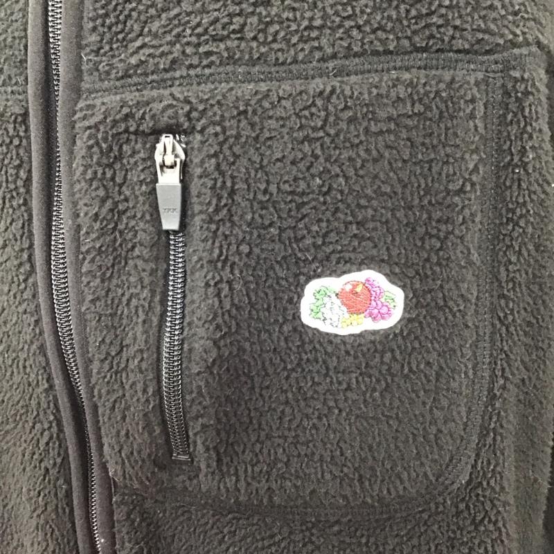 フルーツオブザルーム FRUIT OF THE LOOM ジャケット、上着 ジャンパー、ブルゾン ジップアップジャケット ジャンパー フリースジャケット カジュアルジャケット アウター L ロゴ、文字 黒 / ブラック /  メンズ USED 古着 中古 10114439