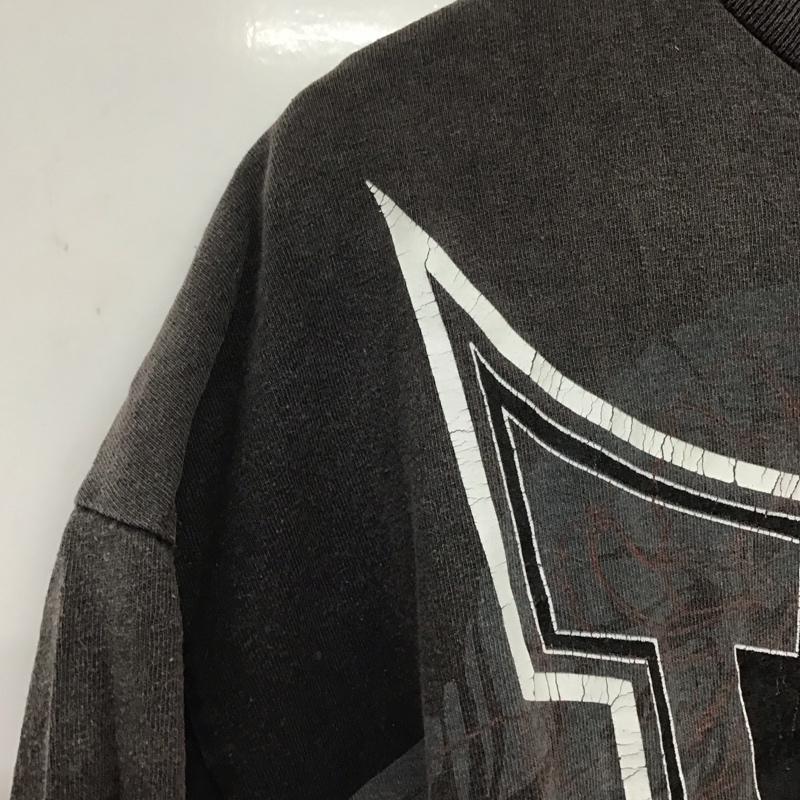 古着 USED Tシャツ 半袖 半袖カットソー プリントTシャツ クルーネックカットソー L プリント 灰 / グレー /  メンズ USED 古着 中古 10140546