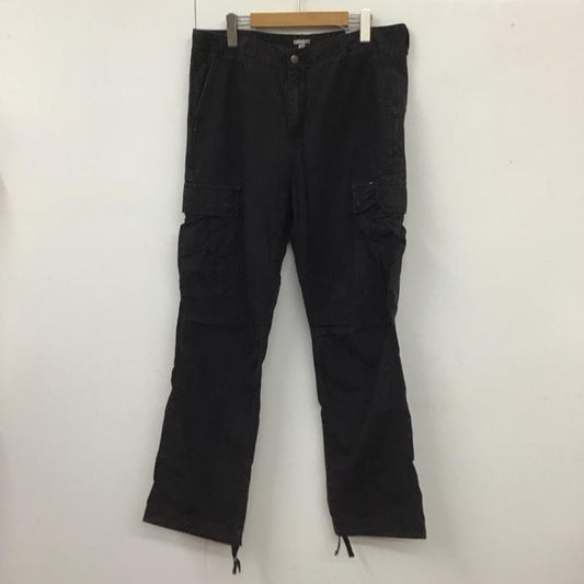 カーハート Carhartt パンツ ワークパンツ、ペインターパンツ ワークパンツ ワイドパンツ カジュアルパンツ ミリタリーパンツ 34 ロゴ、文字 黒 / ブラック /  メンズ USED 古着 中古 10112697