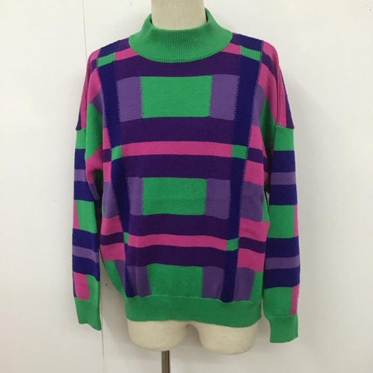 ヴェルサーチ VERSACE ニット、セーター 長袖 モックネック  マルチカラー / マルチカラー /  メンズ USED 古着 中古 10111836