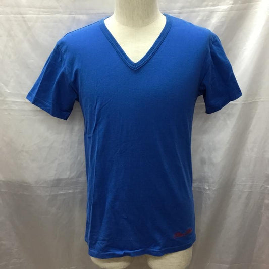 ブルーブルー BLUE BLUE Tシャツ 半袖 700039-171 Vネック 1 ロゴ、文字 青 / ブルー /  メンズ USED 古着 中古 10115522