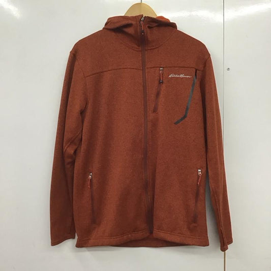 エディーバウアー Eddie Bauer パーカー 長袖 ジップパーカー M ロゴ、文字 X プリント 茶 / ブラウン / X 橙 / オレンジ /  レディース USED 古着 中古 10141201