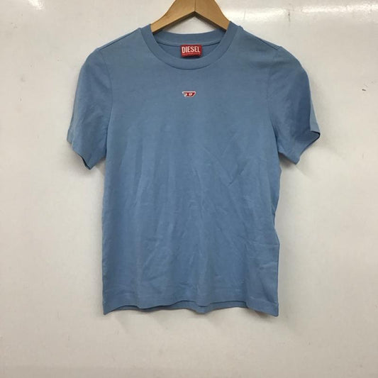 ディーゼル DIESEL Tシャツ 半袖 A05102-0AAXJ クルーネック S ロゴ、文字 水色 / ライトブルー /  レディース USED 古着 中古 10135986