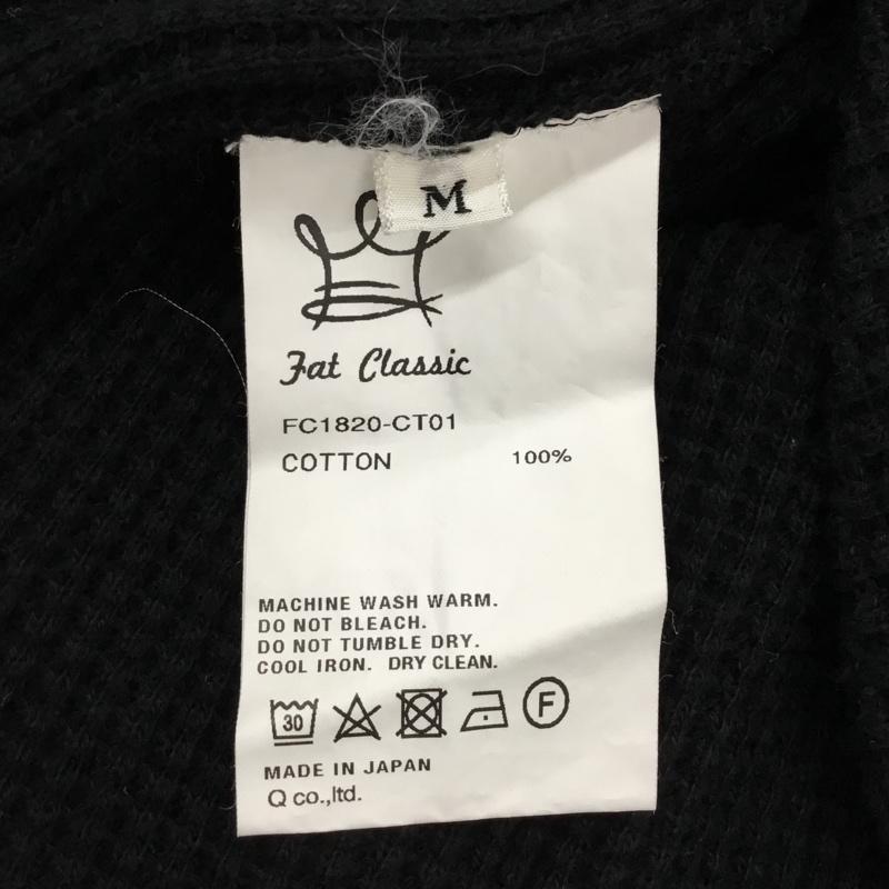 エフエイティー FAT カットソー 長袖 長袖カットソー クルーネックカットソー ロングスリーブカットソー M ロゴ、文字 紺 / ネイビー /  メンズ USED 古着 中古 10120264