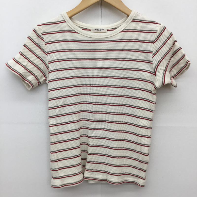 フリークスストア FREAK S STORE カットソー 半袖 FREE ボーダー柄 ベージュ / ベージュ / X 赤 / レッド / X 緑 / グリーン /  レディース USED 古着 中古 10139202