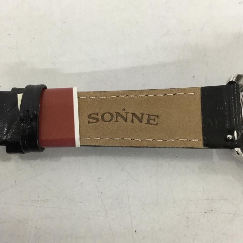 ゾンネ SONNE 腕時計 アナログ（クォーツ式） HI001 レザーベルト ロゴ、文字 黒 / ブラック /  メンズ USED 古着 中古 10134913