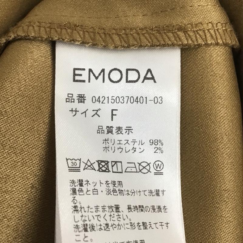 エモダ EMODA ワンピース ミニスカート 042150370401-03 ビッグカラーシャツワンピース FREE 無地 キャメル / キャメル /  レディース USED 古着 中古 10111076